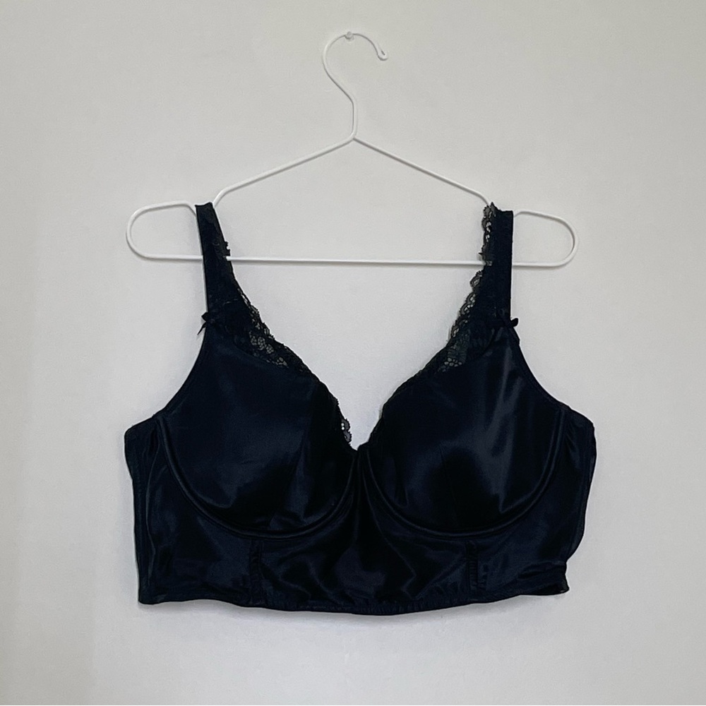 { Cacique / Lane Bryant Bra } Longline French Balconette Bra - Satin with Lace